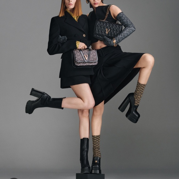 VERSACE Intrico leather platform ankle boots - Picture 6 of 6